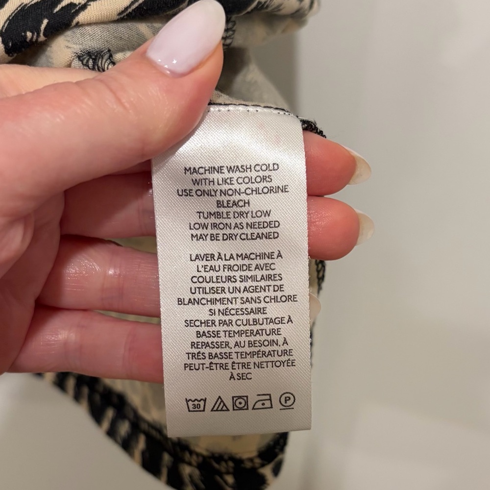 Anthropologie Daily Practice Twist-Front Mini Dress Cheetah in Size XSP petite - Picture 9 of 12